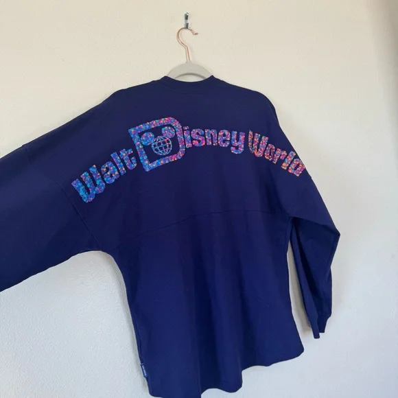 Disney World Spirit Jersey Purple Dolman Sweatshiet Crew Neck Oversized Cotton S - Picture 5 of 10